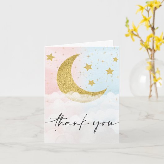 『月の中で性別が明らかになりありがとう』  カード (黄色い花)