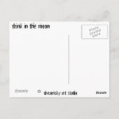 月の中で飲む ポストカード (裏面)