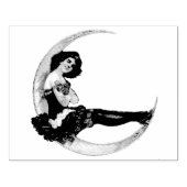 月の中の少女 ラバースタンプ (インプリント)