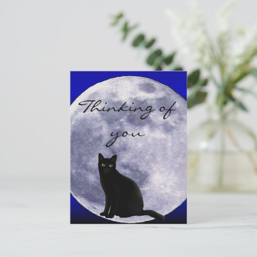 月の中の猫 ポストカード (スタンド正面)