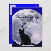 月の中の猫 ポストカード (正面/裏面)