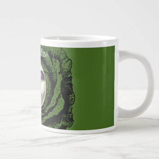 月の中の男ヴィンテージ頭 ジャンボコーヒーマグカップ (右)