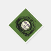月の中の男ヴィンテージ頭 スタンダードカクテルナプキン (角)
