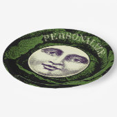 月の中の男ヴィンテージ頭 ペーパープレート (アングル)