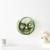 月の中の石人 ラウンド壁時計 (ホーム)