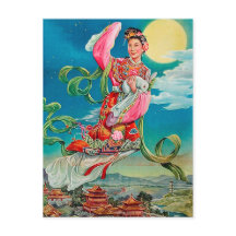 月の中国のな月の女神に飛ぶChang'eの嫦娥