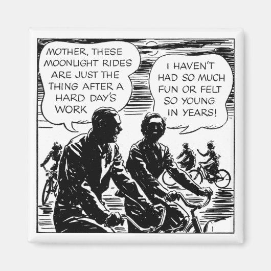 月の乗り物 マグネット (正面)