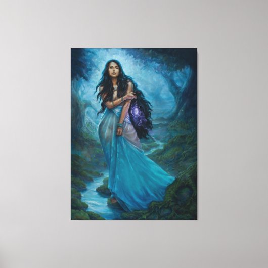 月の乙女 キャンバスプリント (正面)