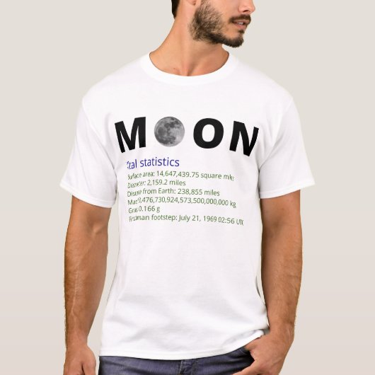月の事実のTシャツ Tシャツ (正面)