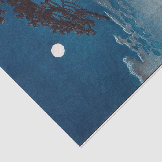 月の二宮海岸,川瀬巴水ムーンin二宮ビーチ，河瀬蓮井 薄葉紙 (詳細)