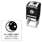 月の人と星の名前のアドレス セルフインキングスタンプ (インサイチュ)