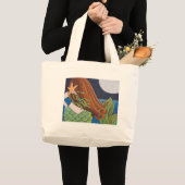 月の人魚 ラージトートバッグ (正面(商品))