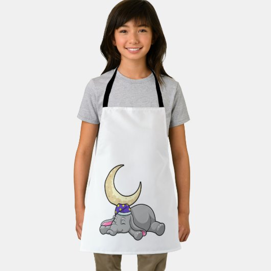 月の付いた象 エプロン (インサイチュ)