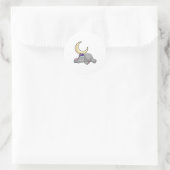 月の付いた象 ラウンドシール (バッグ)