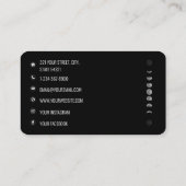 月の位相の天体のソーシャルメディアのアイコン 名刺 (裏面)