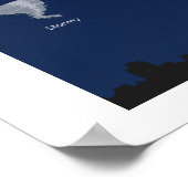 月の位相を含む天気アイコンのポスター ポスター (角)