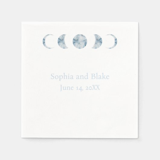 月の位相を極小に結婚する スタンダードカクテルナプキン (正面)