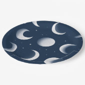 月の位相グリッド 天体パターン デザイン ペーパープレート (アングル)