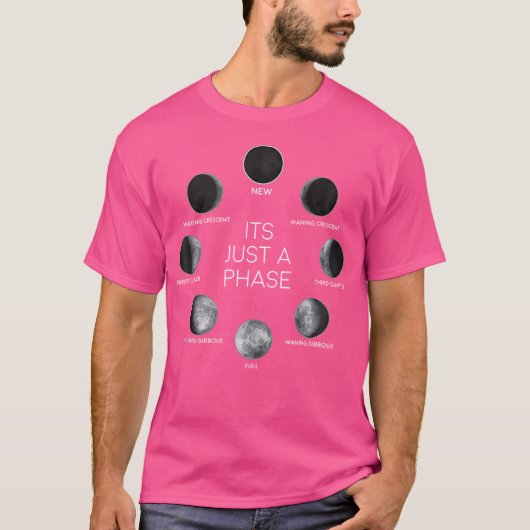 月の位相 ムーン ルナ スペース Tシャツ (正面)