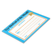 月の先生証明書賞 ノートパッド (アングル)