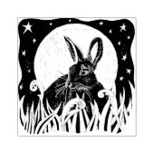 月の光で、うさぎ ラバースタンプ (インプリント)