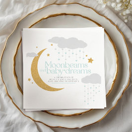 月の光とベビーの夢の赤ちゃんシャワー青 スタンダードカクテルナプキン