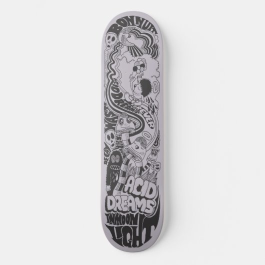 月の光に宿る酸性の夢 スケートボード (正面)