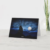 月の光に照らされた黒熊 カード (裏面)