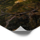 月の光に照らされて虎が群がる ポスター (角)