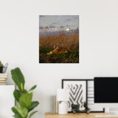 月の光に照らされて虎が群がる ポスター (ホームオフィス)