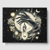 月の光の下で水晶を持つ手 ゲストブック (正面)