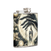 月の光の下で水晶を持つ手 フラスク (右)