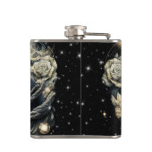 月の光の下で水晶を持つ手 フラスク (裏面)