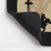 月の光の中でカウボーイズをロープ マウスパッド (コーナー)