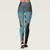 月の光の中でルイ・ウェインの猫の海賊ガレオン レギンス (裏面)