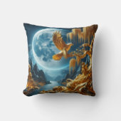 月の光の中のワシ クッション (正面)