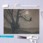 『月の光の中の猫』 薄葉紙 (クラフト)