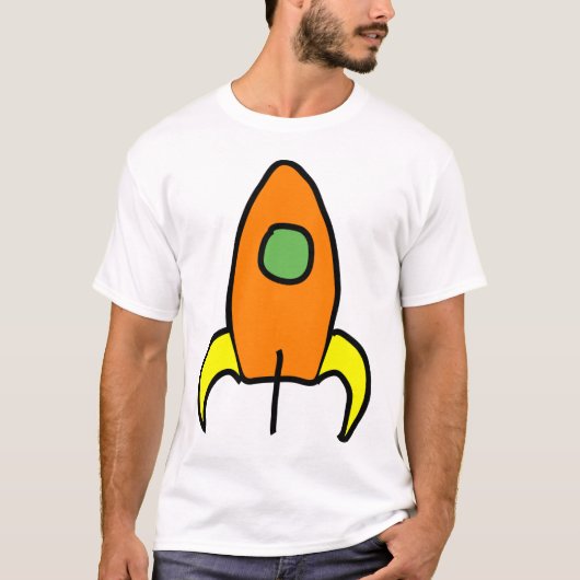 月の光のTシャツへのロケット Tシャツ (正面)