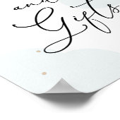 月の光る星のカードとギフトのサインを越えて ポスター (角)