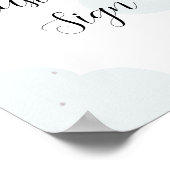 月の光る星のサインを越カスタムえて ポスター (角)