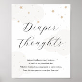 月の光る星の上に夜遅くのおむつ ポスター (正面)