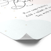 月の光る星の青とピンクの桃砂の上 ポスター (角)