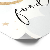 月の光る星の食べ物の上 ポスター (角)