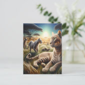 月の光を浴びた女王山 ポストカード (スタンド正面)