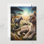 月の光を浴びた女王山 ポストカード (正面/裏面)