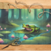 月の光を浴びた童話のカエルの切り離 薄葉紙