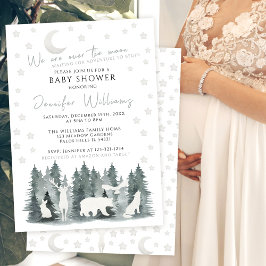 月の冒険の赤ん坊のシャワーの招待を越えて 招待状