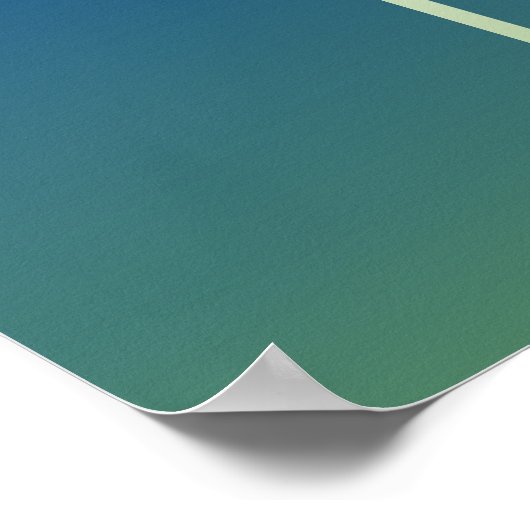 月の写真ディスプレイの従業員のフェードブルー ポスター (角)