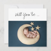 『月の写真入り』の「ゴッドファーザーベビー」になるか カード (正面)