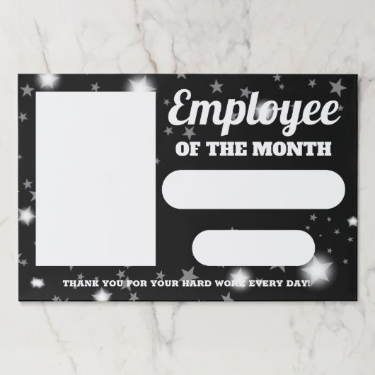 月の写真表示の埋め込み従業員 ペーパーパッド (正面)